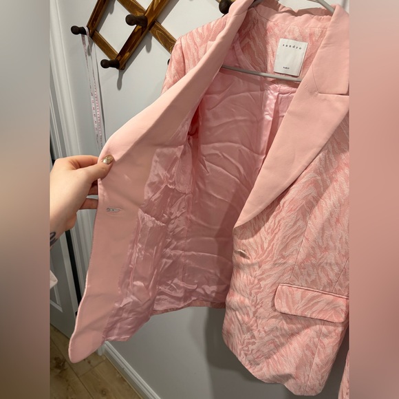 Sandro PARIS Pink jacquard blazer - Picture 12 of 13